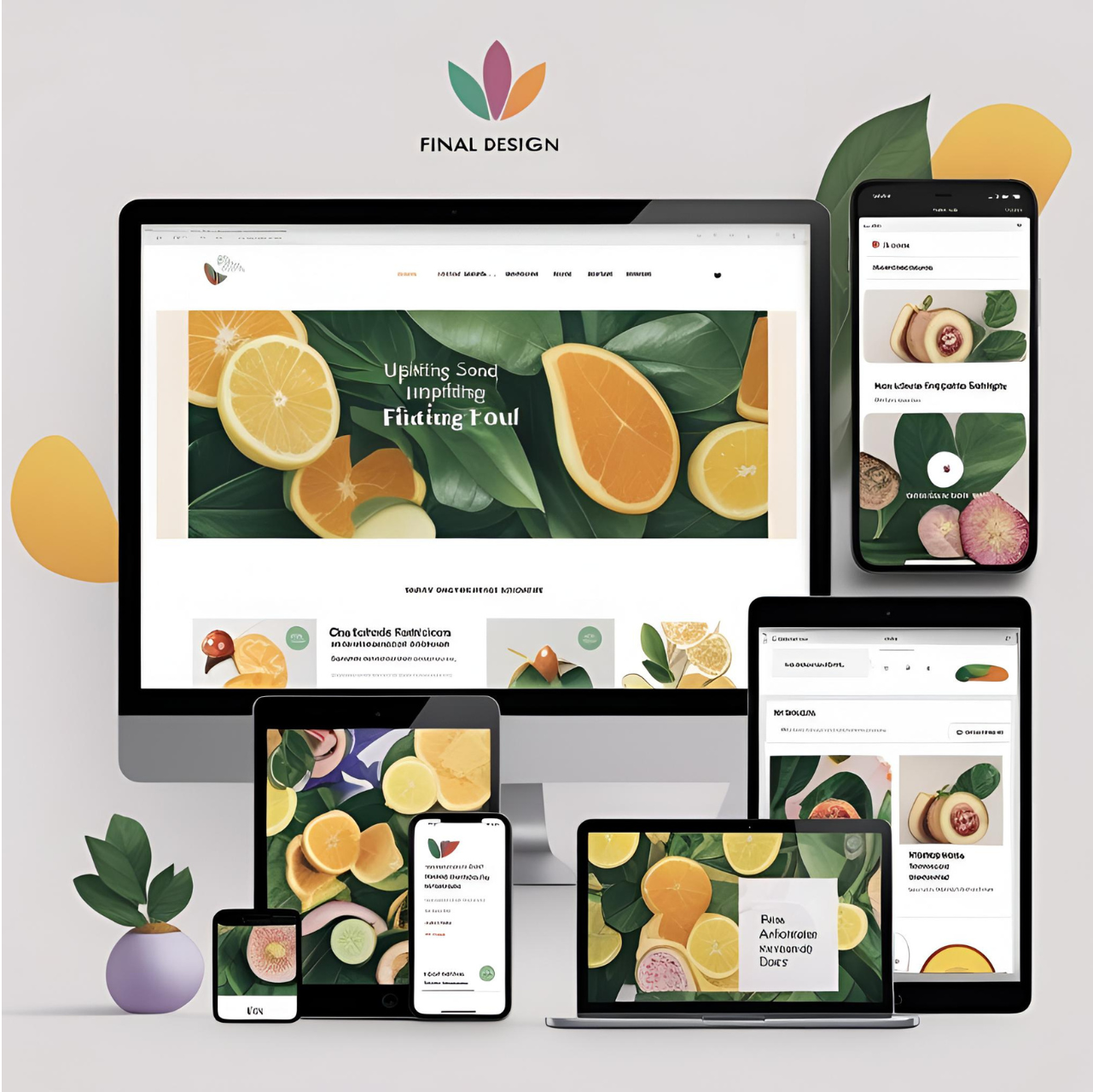 Final UI design shown on multiple devices